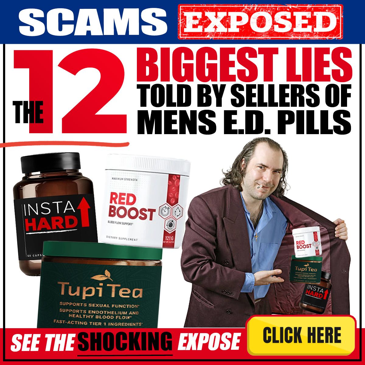 banner for Scams Exposed: 12 biggest lies told by sellers of mens E.D. pills