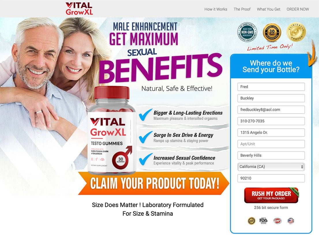 Vital Grow XL - website ad